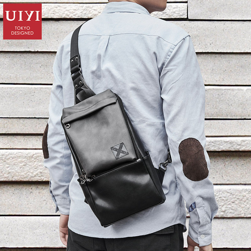 佑一良品潮牌胸包运动休闲皮斜挎包 佑一良品箱包男士包袋