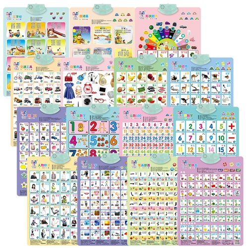 Цифровой флип-чарт, со звуком, раннее развитие, издает звуки, английский