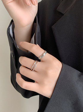 小众设计感两件套戒指女