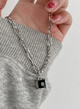 方形项链女轻奢小众设计高级