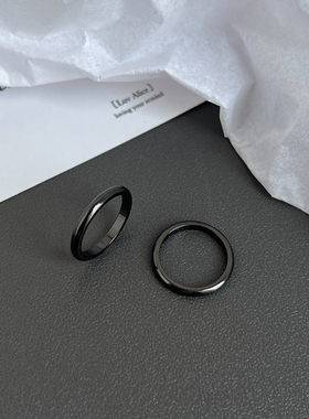 黑色素圈冷淡暗黑风戒指