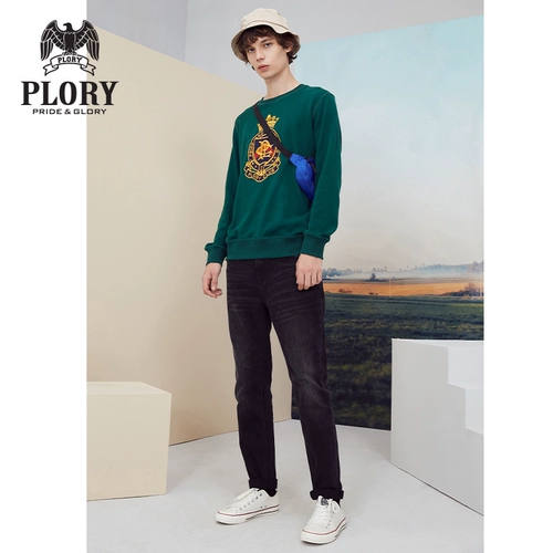 PLORY Зимние джинсы для отдыха, свободный прямой крой