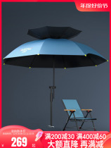 Voding Fishing Umbrella Large Fishing Umbrella Multidirectional 2021 New Crutch Style Thickened Black Glue Riot Umbrella Sunscreen Sunshade