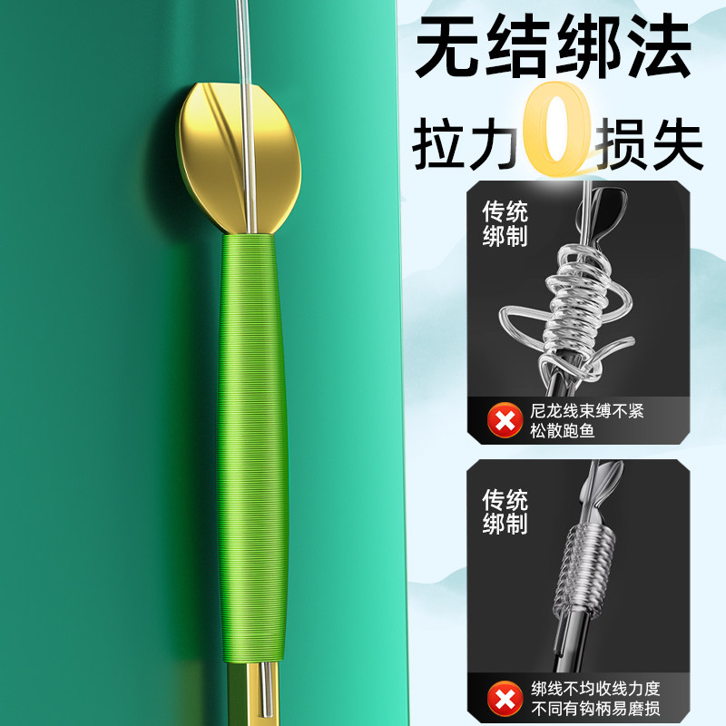 沃鼎王者神剑无结子线双钩成品绑好防缠金袖伊势尼草鱼鲢鳙鲫鱼钩