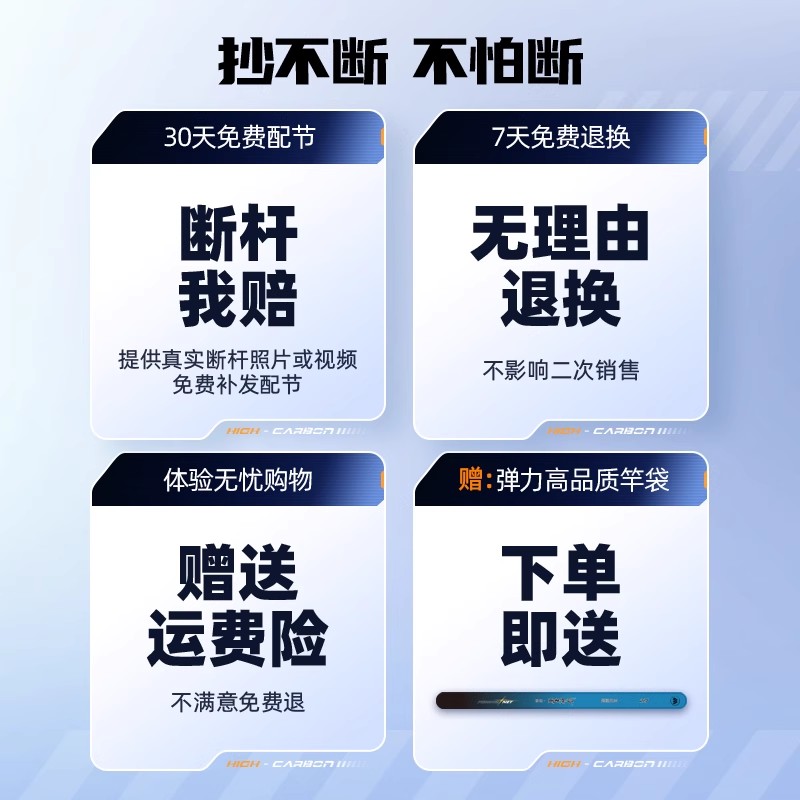 沃鼎王者神剑抄网竿碳素杆钓鱼网兜伸缩裸竿折叠大物操网头全套 - 图0