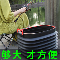 Large number car carwash bucket onboard portable travel outdoor telescopic fishing water storage bucket foldable brush cart bucket