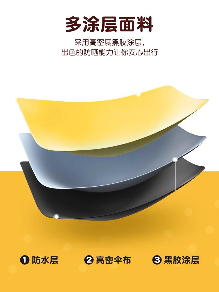 晴雨伞儿童小黄鸭图案自动折叠小学生上学专用男女孩三折伞两用