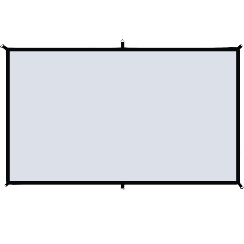 户外露营投影幕布免打孔高清便携幕布送挂钩室外家用壁挂办公幕布