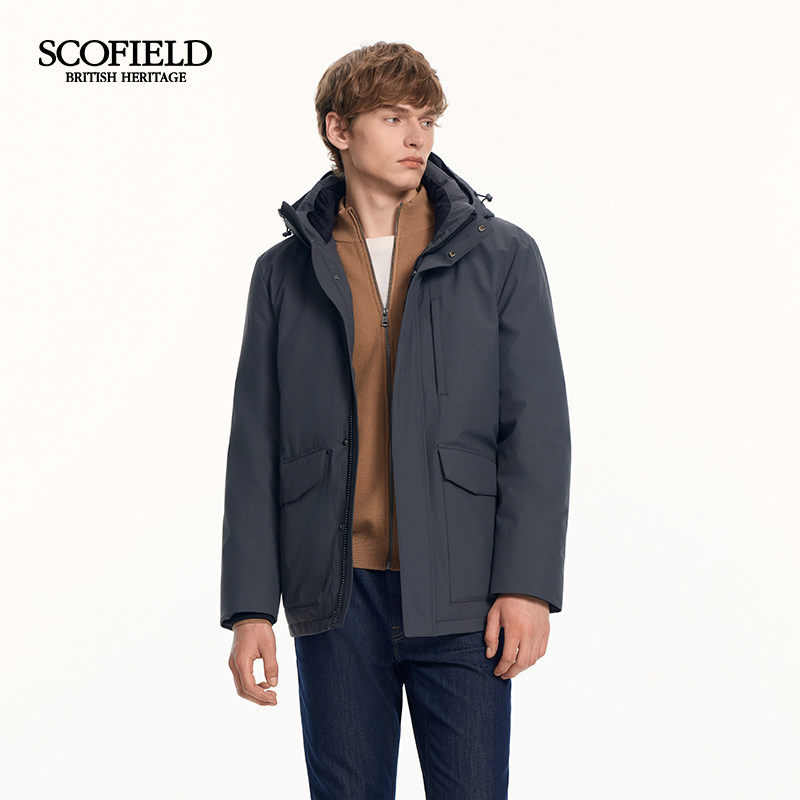 SCOFIELD男装25年冬季新品通勤户外可脱卸连帽保暖鹅绒防寒羽绒服,淘宝优惠券,粉丝福利购,淘宝优惠卷