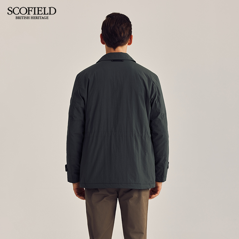 SCOFIELD男士24年春季新款商务休闲简约通勤保暖舒适棉服外套