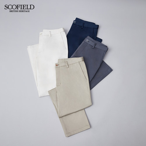【隐藏松紧腰】SCOFIELD男装24年夏季新款通勤商务修身休闲裤长裤 - 图1
