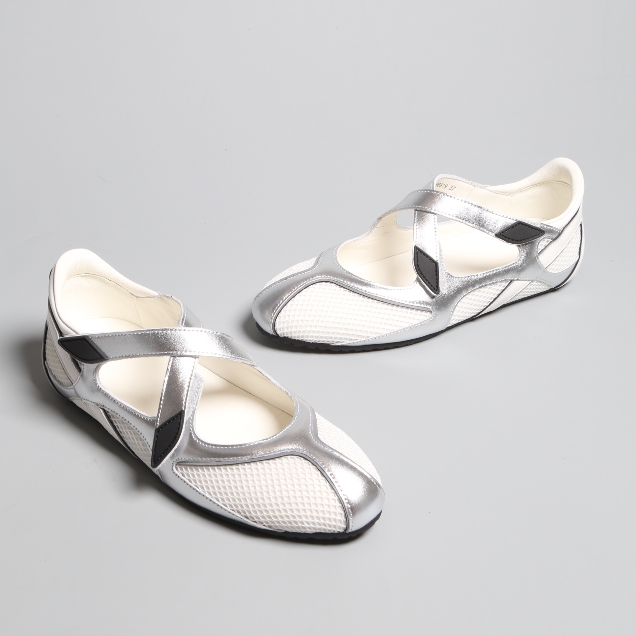 超级舒服网面羊皮内防滑鞋底绑带单鞋圆头平底鞋女鞋休闲鞋芭蕾鞋 - 图0