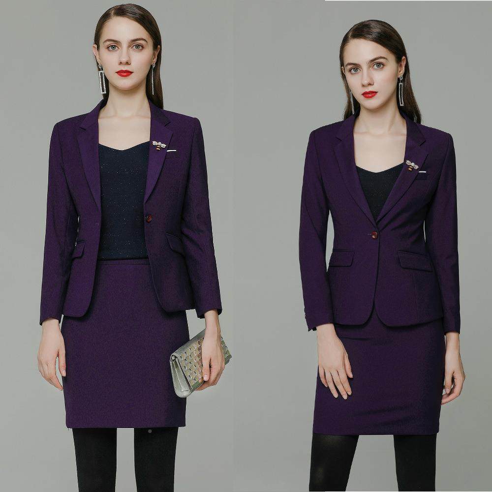 高品质装套装紫男女款同职业612装职套装女酒店前台西化妆师工作,淘宝优惠券,粉丝福利购,淘宝优惠卷