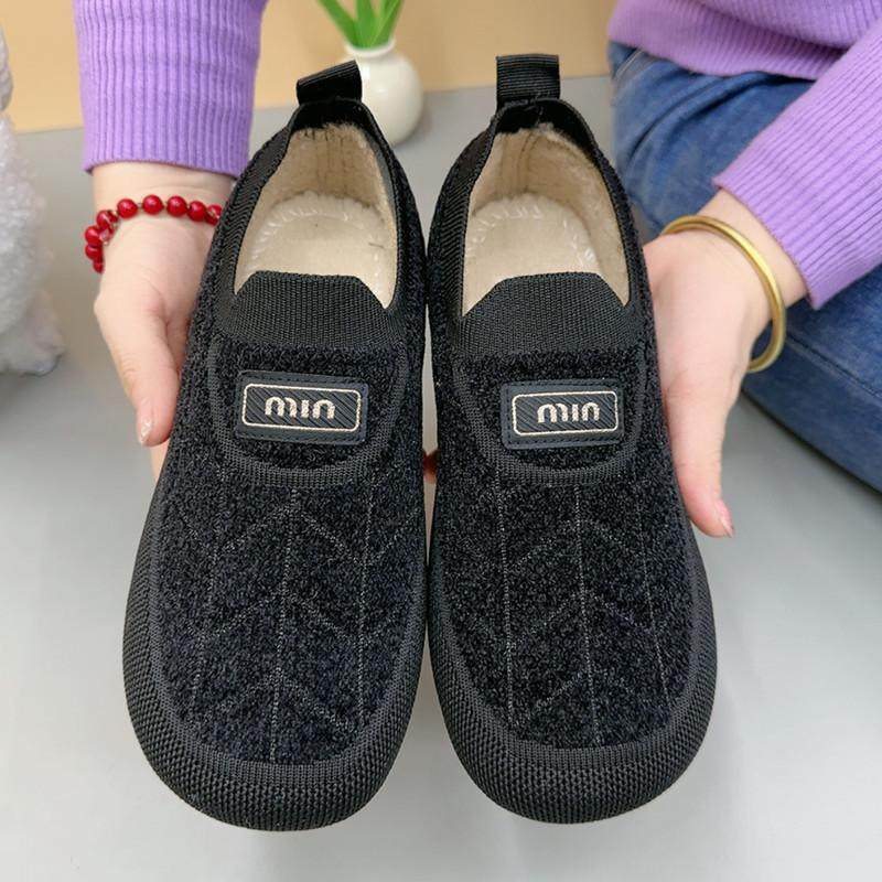 冬季老北京布鞋女棉鞋飞织加绒保暖休闲棉靴平底舒适中老年妈妈鞋,淘宝优惠券,粉丝福利购,淘宝优惠卷