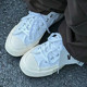 Veemes low top white men's and women's casual canvas shoes