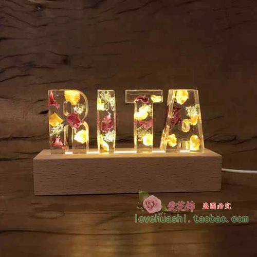 Ночник, силиконовая форма с буквами, цифровая эпоксидная смола, «сделай сам», 26 шт, английские буквы