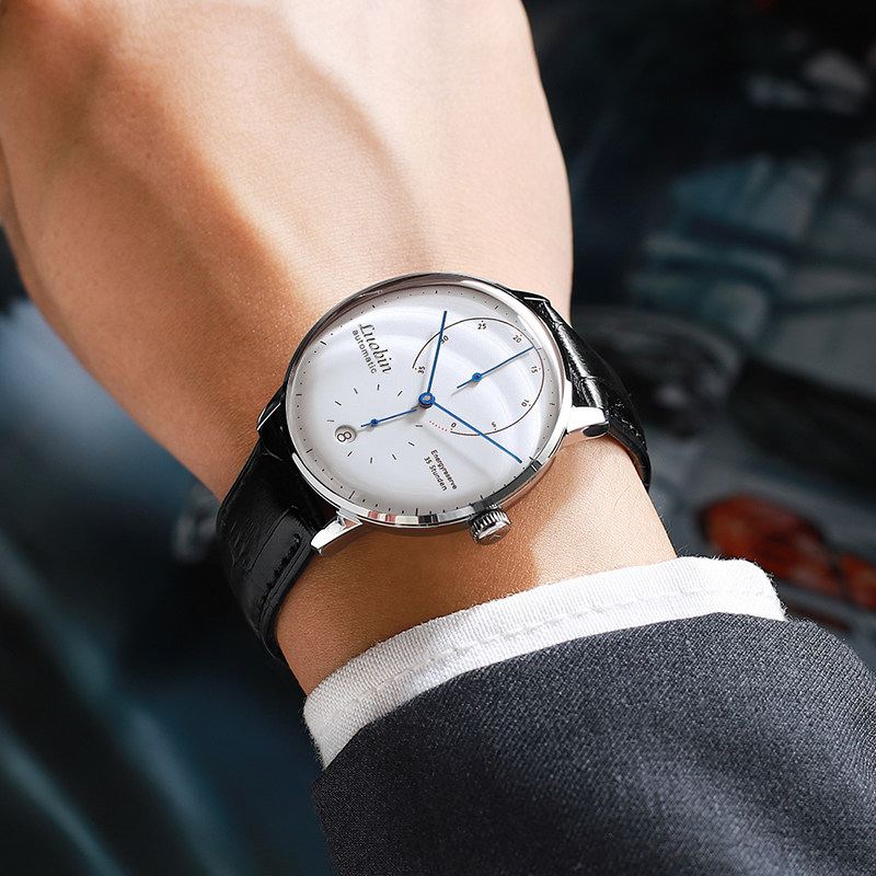 罗宾正品牌十大男全自动皮带机械表 luobin英皇国产腕表