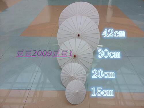 手绘纸伞diy手工绘画伞空白色纸伞幼儿园儿童跳舞伞舞蹈舞台道具 - 图3