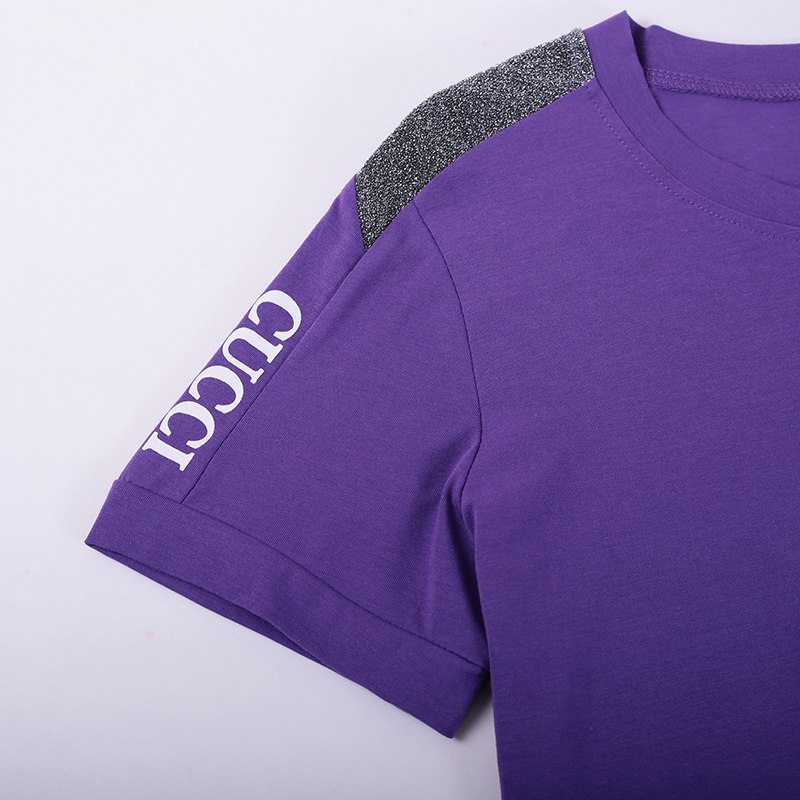 妈妈夏装纯棉中年女装短袖休闲长裤 紫灵猫中老年女装