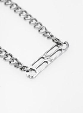 钛钢项链男潮不褪色小众设计高级感个性街头镂空拼接锁骨链项圈链