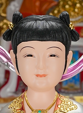 树脂金童玉女铜像家居供奉摆件招财龙女观音善财童子童男童女