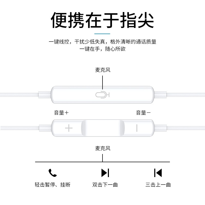 原装正品适用vivox21/x21i/x21s/x21plus手机专用入耳式有线耳机 - 图1