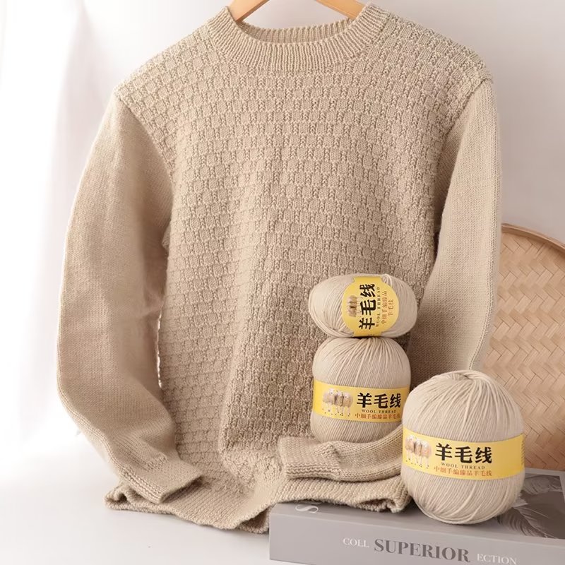 处理中细羊毛线正品手工编织212毛线diy自织围巾毛衣外套玩偶宝宝 - 图0