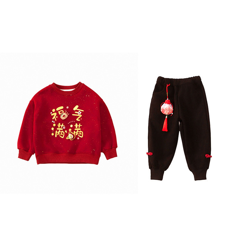 拜年服男女童加绒卫衣新年套装儿童汉服兄妹装中式元旦演出服,淘宝优惠券,粉丝福利购,淘宝优惠卷
