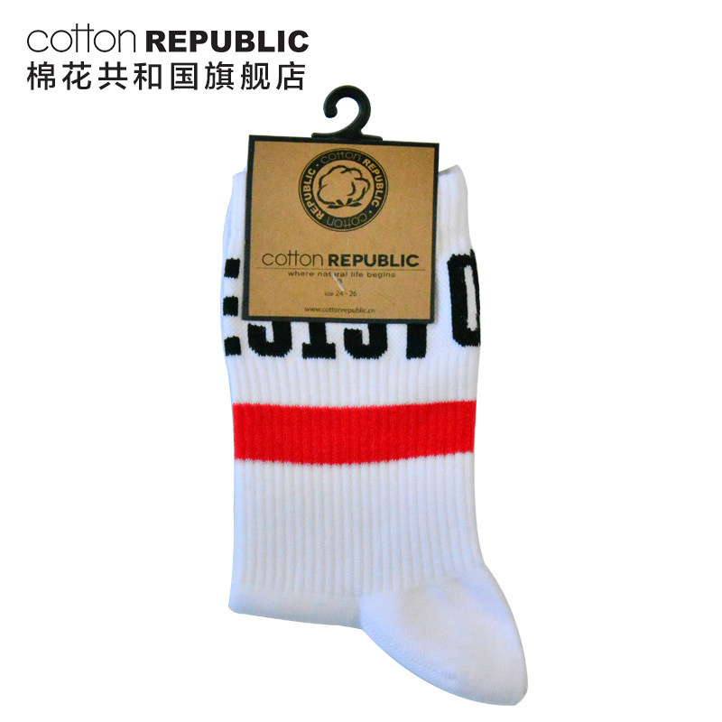 cotton republic男士字母潮男袜子 棉花共和国短袜/打底袜/丝袜/美腿袜