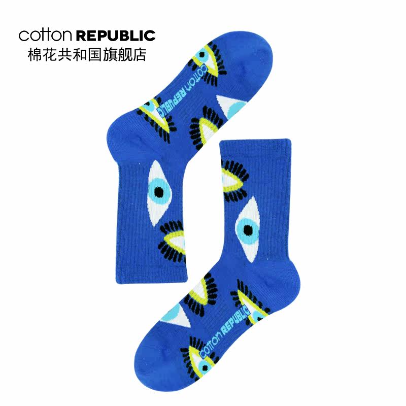 cotton republic男士休闲中筒袜 棉花共和国短袜/打底袜/丝袜/美腿袜