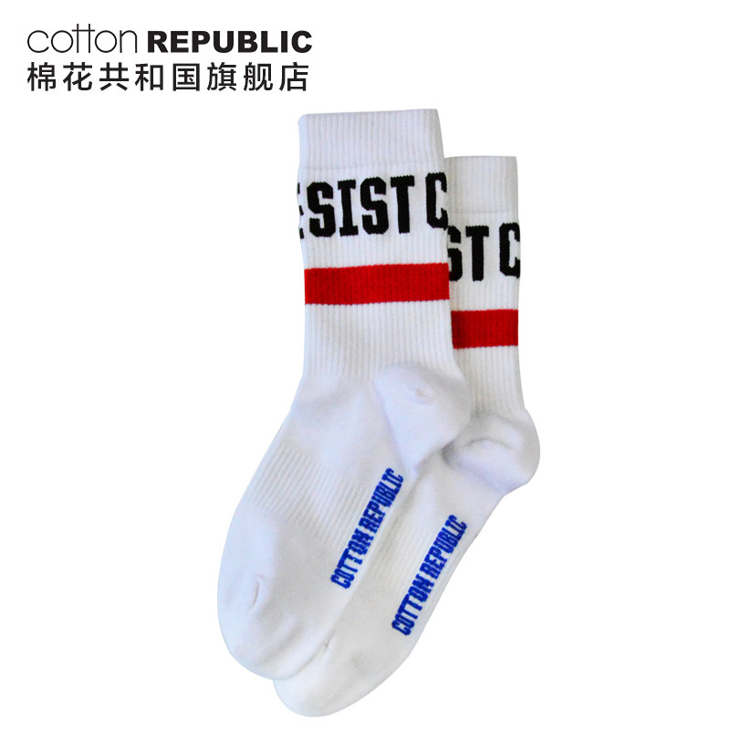 cotton republic男士字母潮男袜子 棉花共和国短袜/打底袜/丝袜/美腿袜