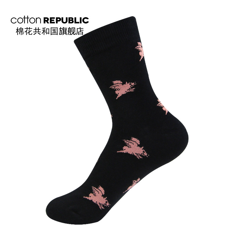 棉花共和国男士休闲学院风中筒袜 棉花共和国短袜/打底袜/丝袜/美腿袜