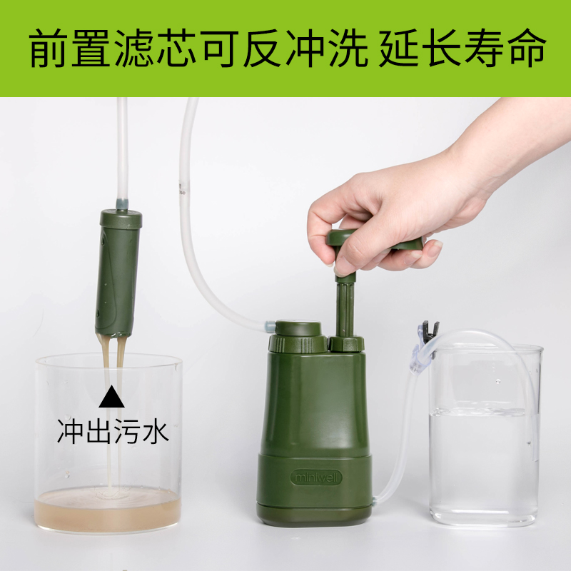 应急净水器野外生存装备单兵户外净水器露营探险水具用品 L610-图1