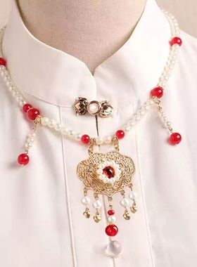 古风项链汉服配饰平安锁项链