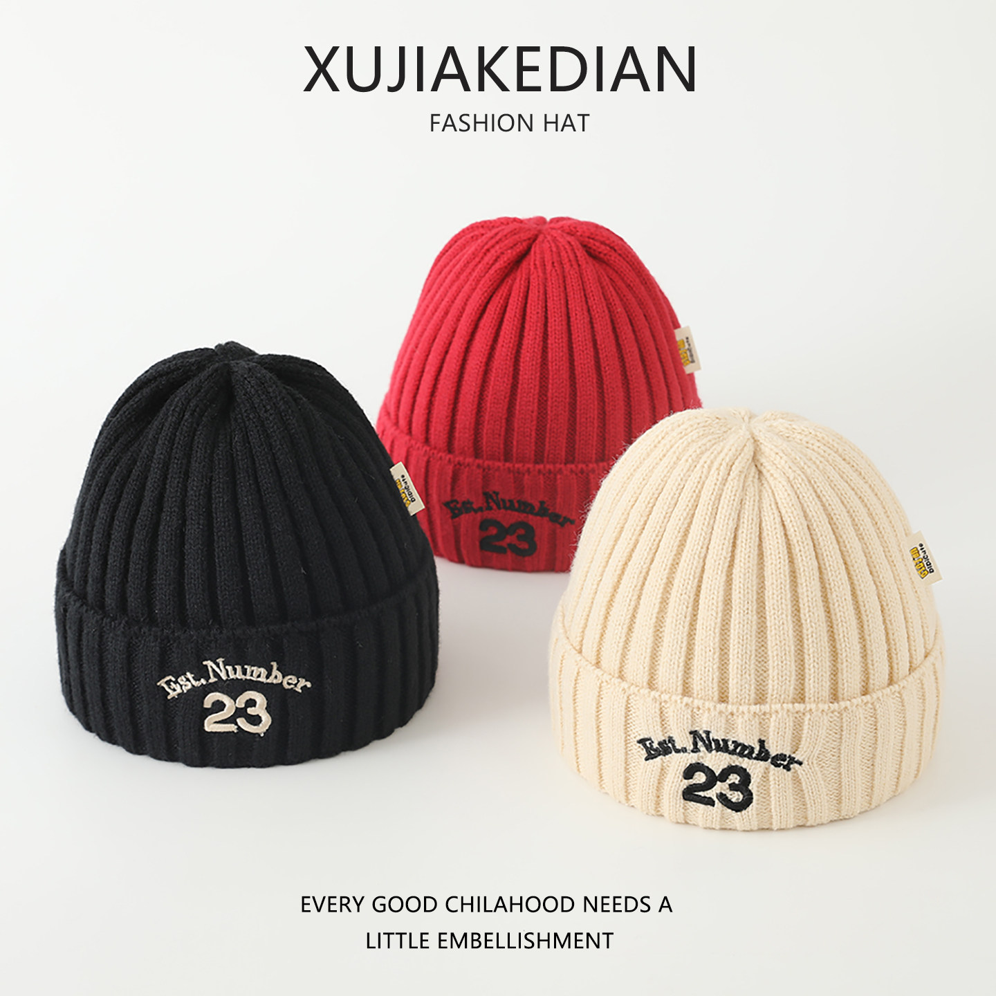 韩版字母儿童帽子秋冬季保暖加厚针织毛线帽男女宝宝护耳套头帽潮,淘宝优惠券,粉丝福利购,淘宝优惠卷