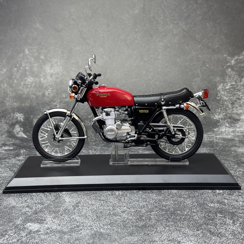 青岛社 1:12 本田 HONDA  400FOUR 摩托车模型 机车合金模型摆件 - 图1