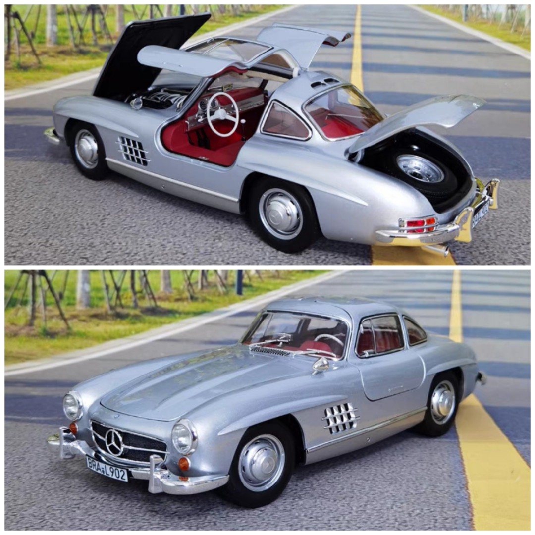 NOREV 1:18 奔驰300SL 1957年 敞篷 合金仿真汽车模型摆件礼品 - 图0