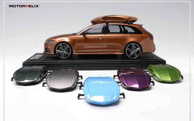 MOTORHELIX MH 1/18 奥迪 AUDI RS6  旅行瓦罐车树脂限量汽车模型 - 图0