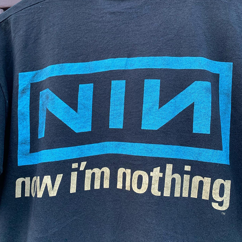 Nine Inch Nails九寸钉乐队重磅纯棉圆领摇滚chic嘻哈短袖男女T恤 - 图1
