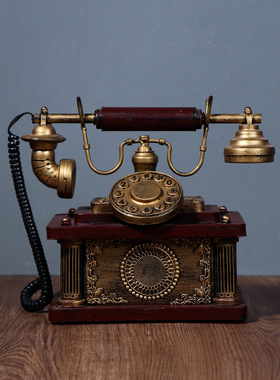 复古老式民国电话机模型客厅装饰