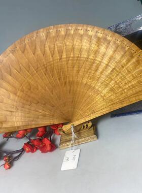 金丝楠木苏扇小叶桢楠扇子复古中式折扇手工扇实木精品F017
