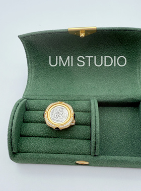 UMI家·轻珠宝/S925银镀k金·复刻狮鹫与赫拉克勒斯古币戒指轻奢