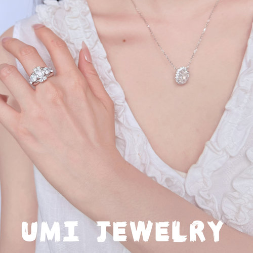 UMI家·轻珠宝/S925银镀k金·三生三世鸽子蛋戒指时尚高级轻奢感 - 图1