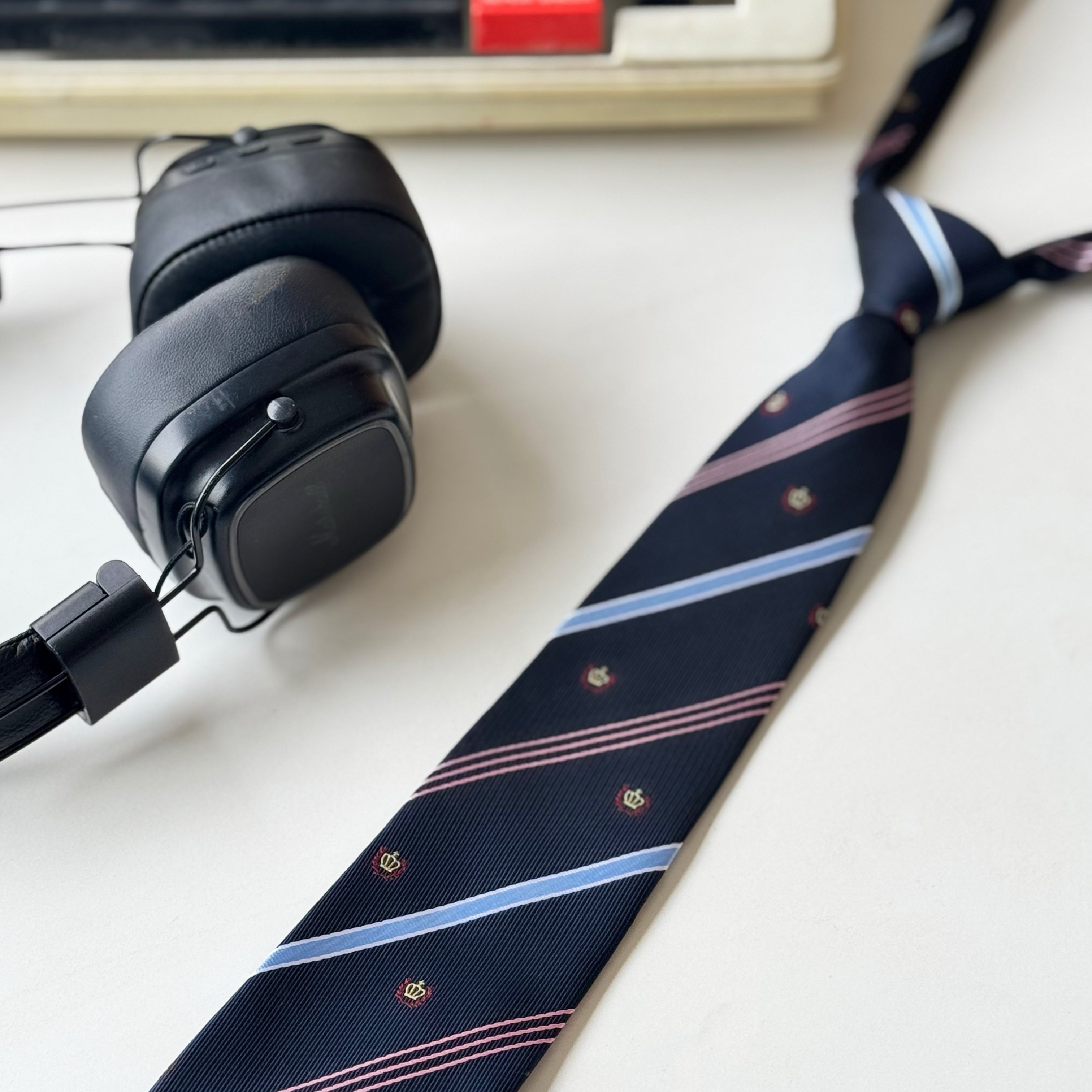 ONEARTS藏青色美式复古条纹免打拉链款学院风日系JK领带百搭配饰,淘宝优惠券,粉丝福利购,淘宝优惠卷