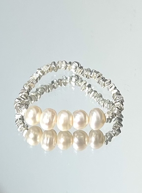 925通体纯银简约纯手工戒指