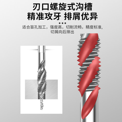 RENGANG RG仁罡不锈钢用螺旋槽机用丝锥丝攻含钴HSS-E M4M5M6M8 - 图1