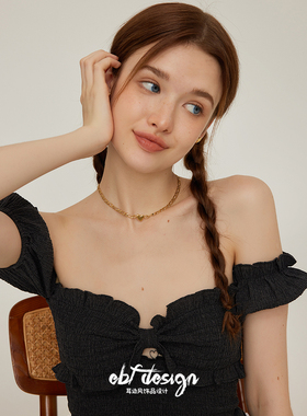 EBF爱心钛钢欧美防掉色锁骨链