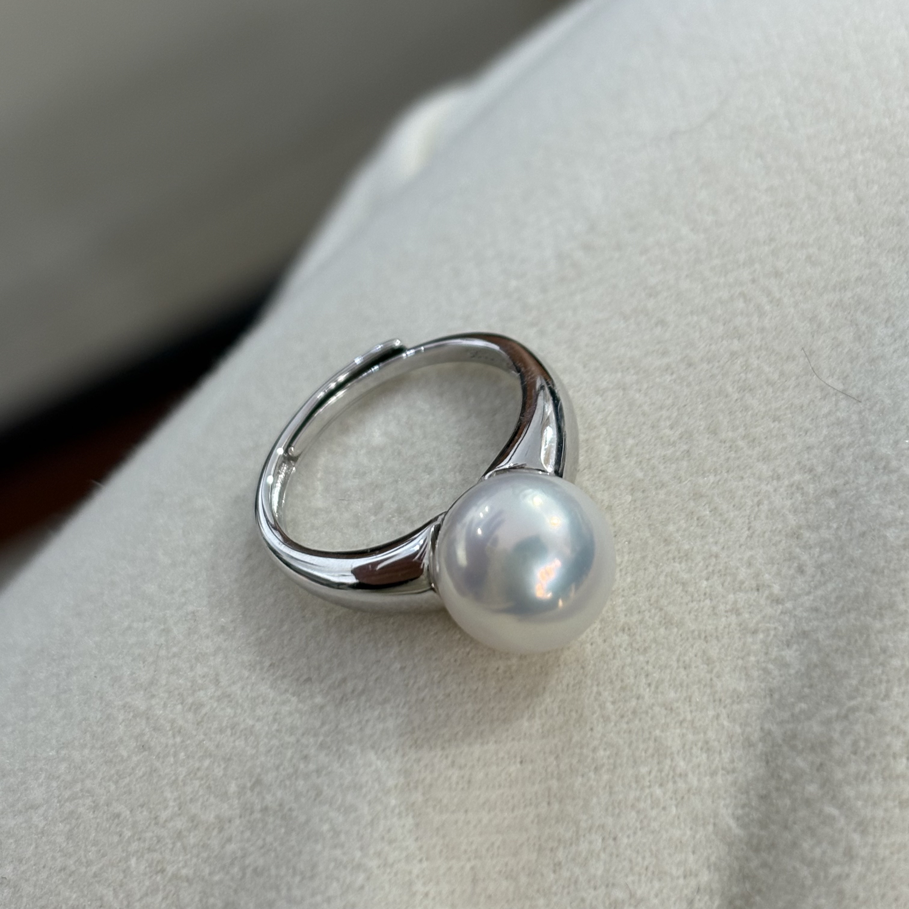 Miss Hai Pearls Old Money Style Natural Freshwater Edison Pearl Ring Simple and Versatile Sterling Silver