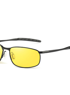 新款小框偏光太阳镜男金属框墨镜小脸开车防紫外线钓鱼眼镜夜视镜