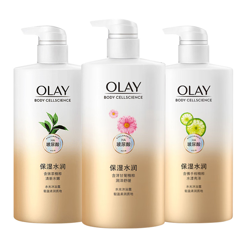 olay玉兰油水光沐浴露保湿水润玻尿酸沐浴乳香氛洋甘菊沐浴液男女 - 图3